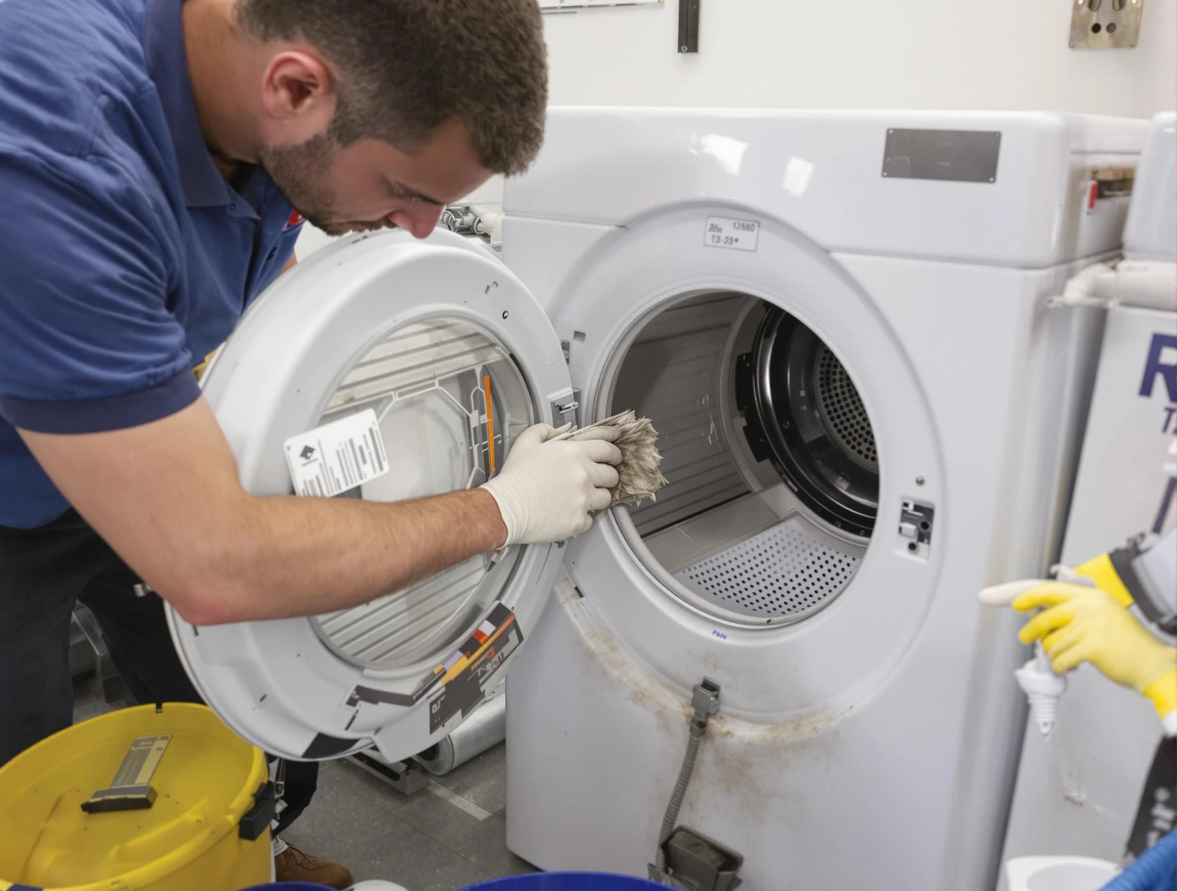 Surprise Dryer Vent Cleaning specialist performing detailed lint trap cleaning service in Surprise