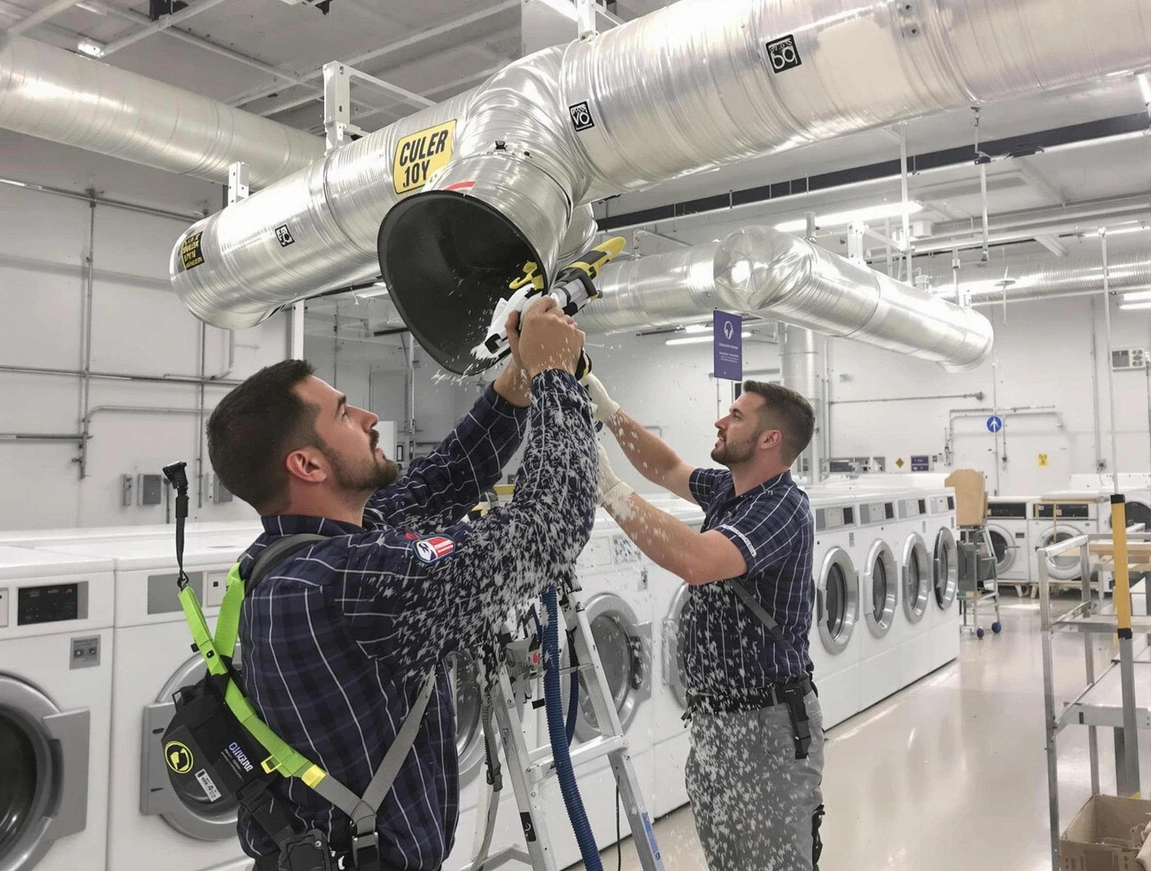 Surprise Dryer Vent Cleaning team performing large-scale commercial dryer vent cleaning in Surprise