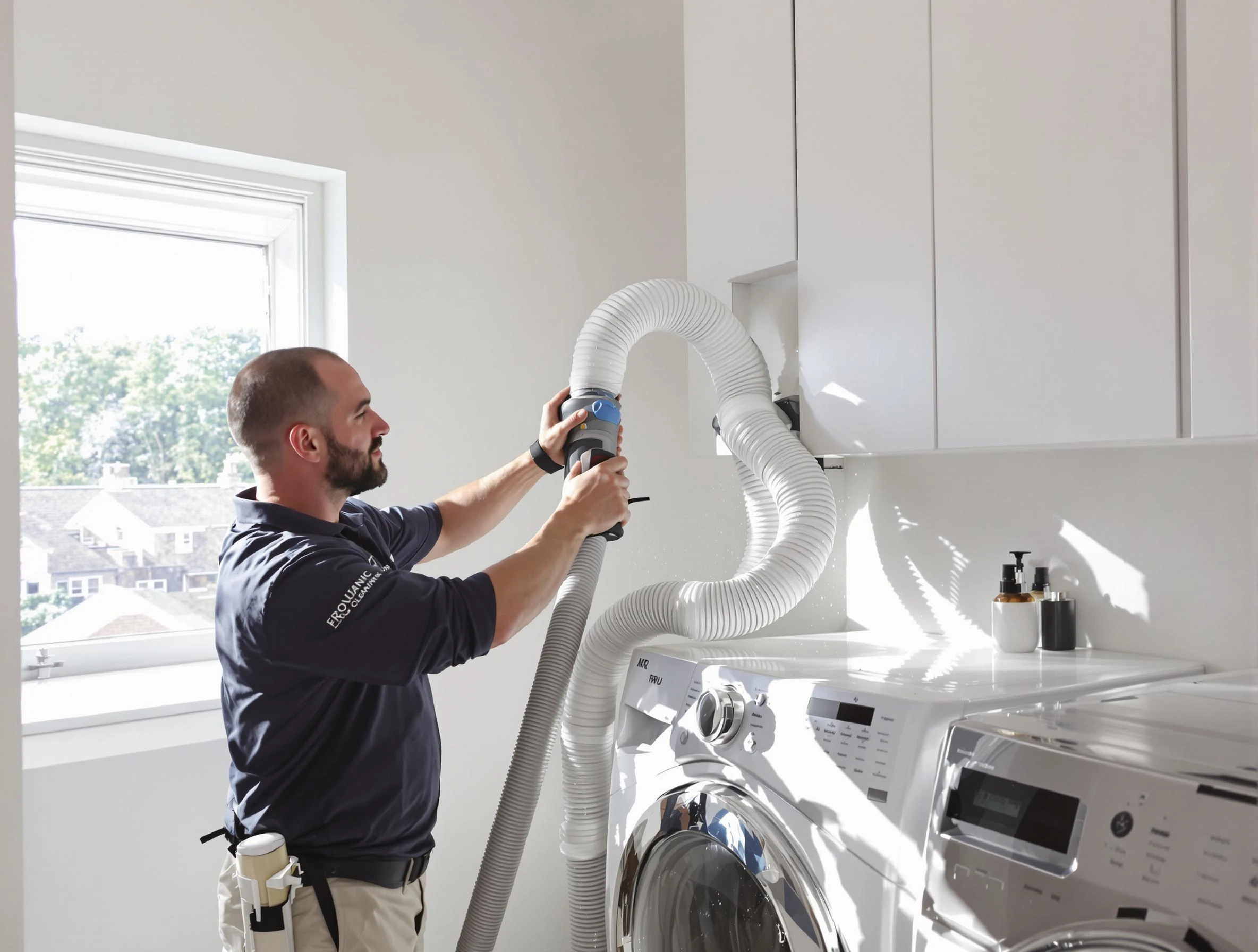 Certified Surprise Dryer Vent Cleaning technician performing dryer vent cleaning in Surprise