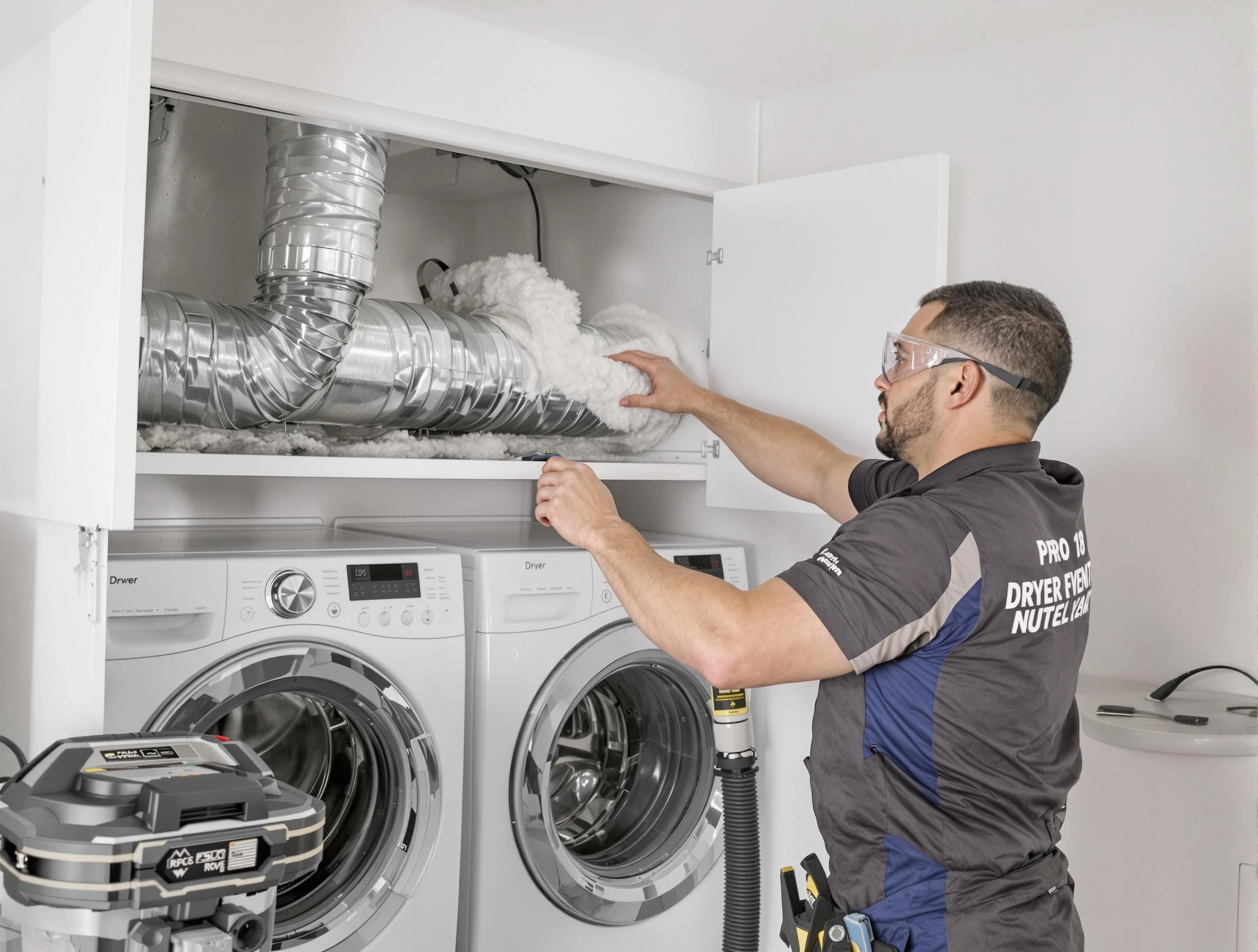 Surprise Dryer Vent Cleaning certified technician performing specialized gas dryer vent cleaning in Surprise