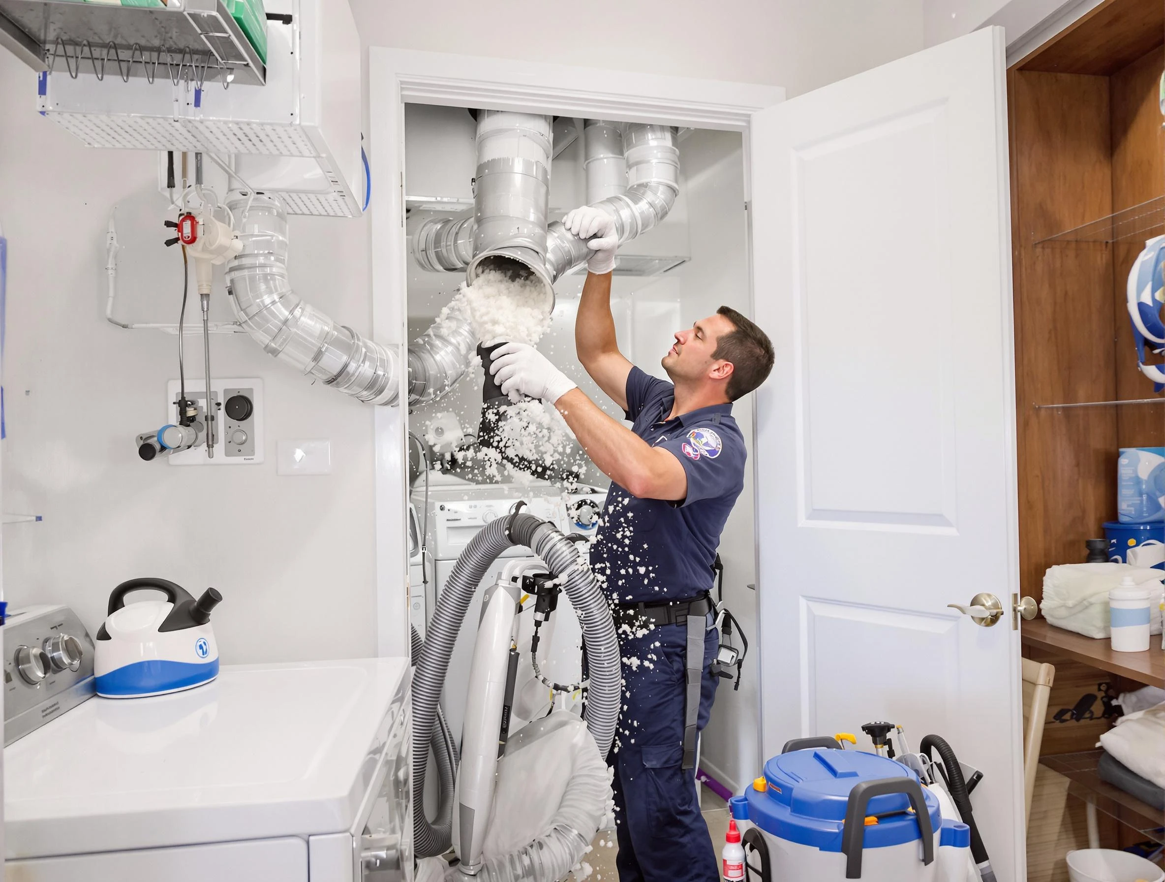 Surprise Dryer Vent Cleaning technician delivering thorough residential dryer vent cleaning service in Surprise